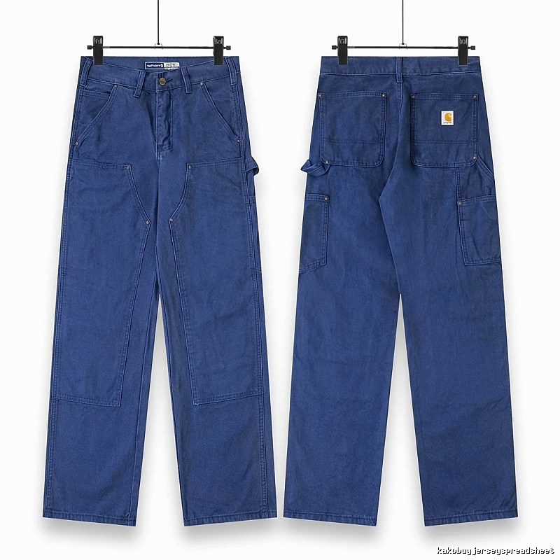 Carhartt workwear style blue long trousers