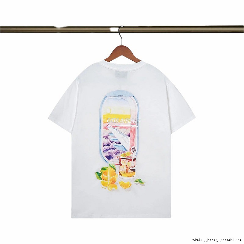Casablanca Aviation Series Trendy Brand White T-shirt