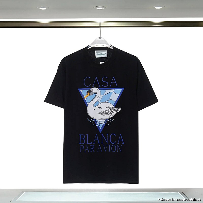 Casablanca black T-shirt with swan print