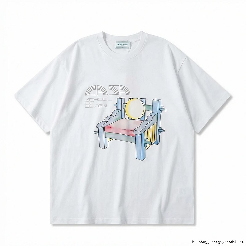 Casablanca cartoon-style white T-shirt