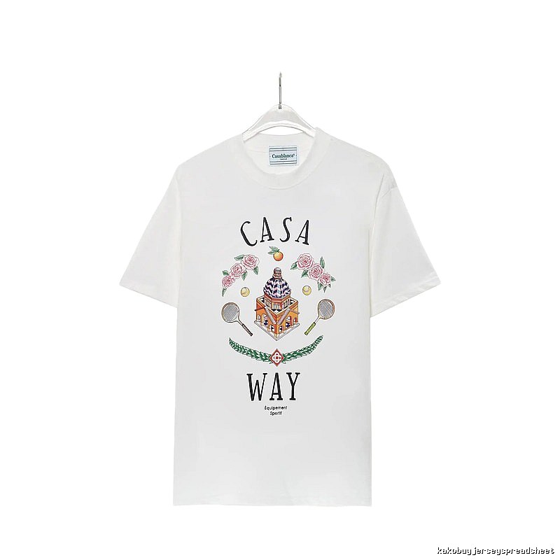 Casablanca printed casual white T-shirt