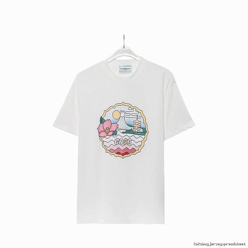 Casablanca - printed Japanese - style white T - shirt