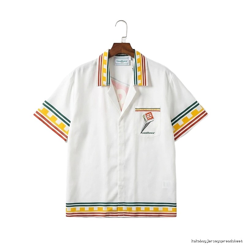 Casablanca retro style white short-sleeve