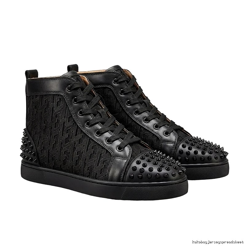 Christian Louboutin rivet high-top black shoes
