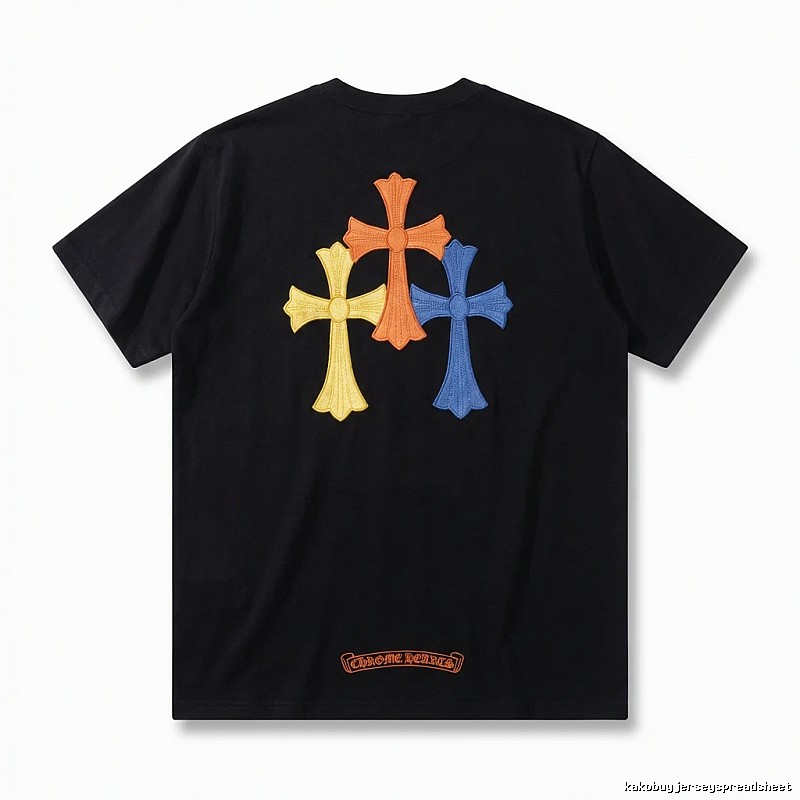 Chrome Hearts Colorful Cross Short-sleeve Shirt