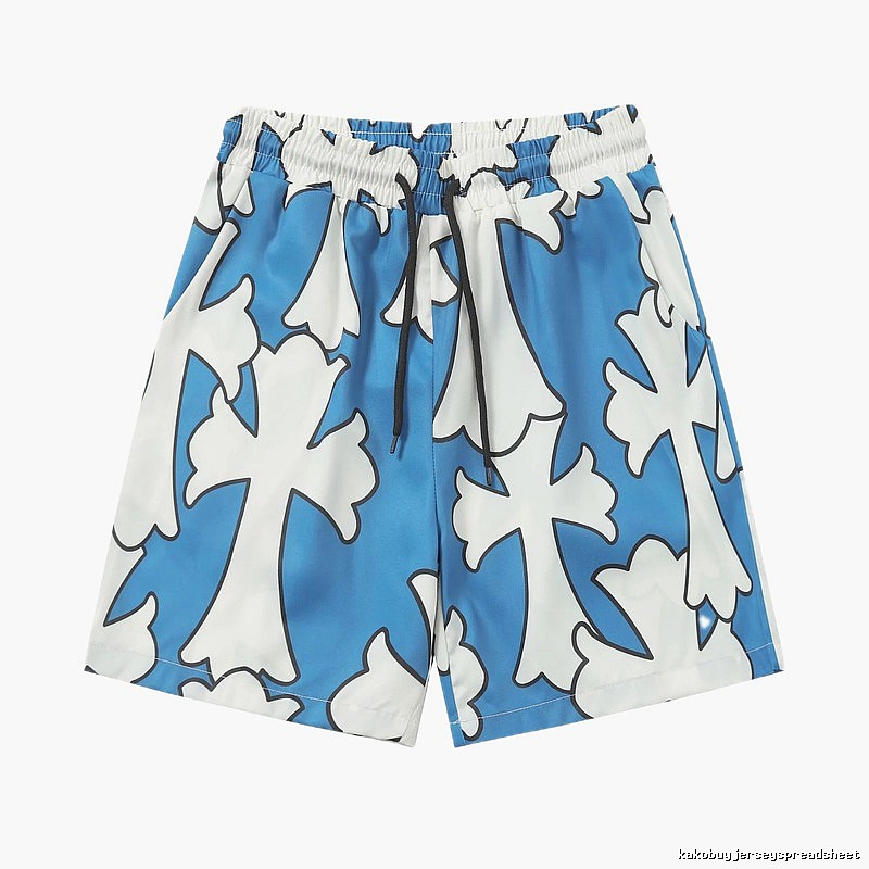 Chrome Hearts Cross Blue and White Shorts