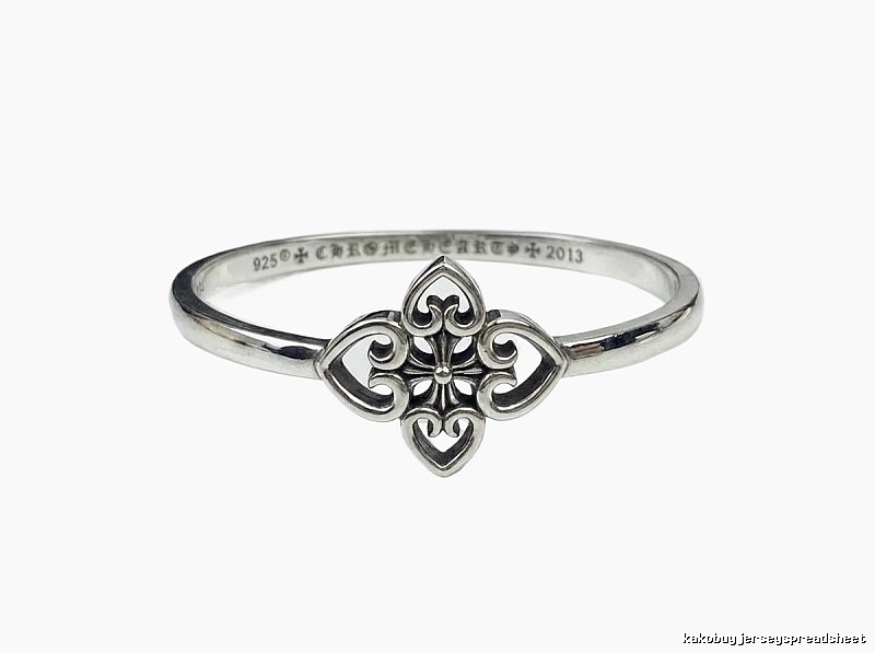 Chrome Hearts Cross Flower Vintage Silver Ring