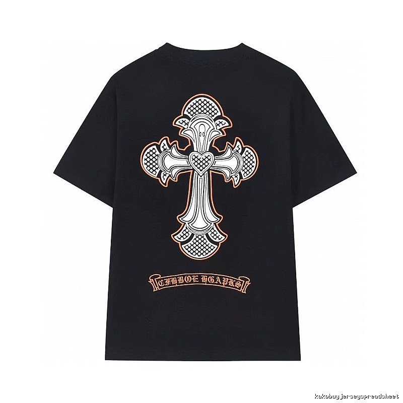 Chrome Hearts Cross Gothic Style Black Short-sleeve T-shirt