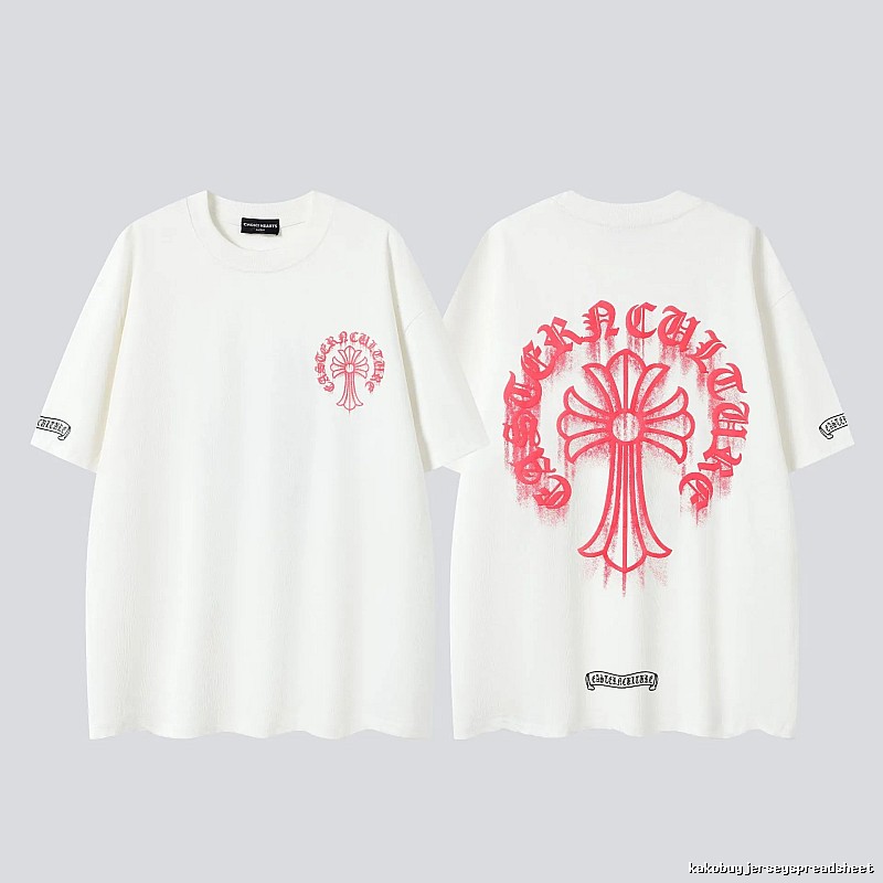 Chrome Hearts Cross Print Street Style Off-white T-Shirt