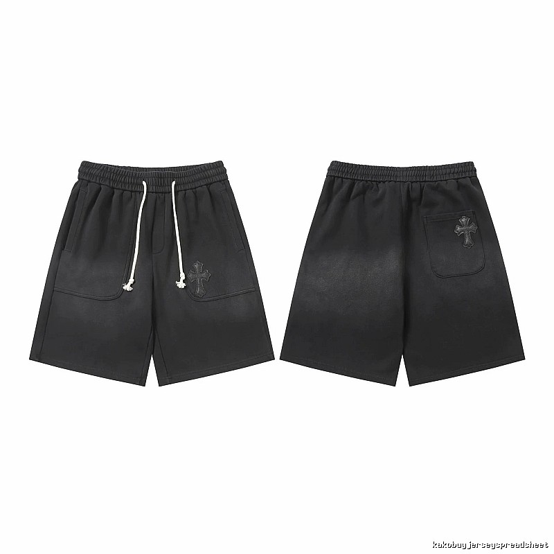 Chrome Hearts Cross Streetwear Brand Black Shorts