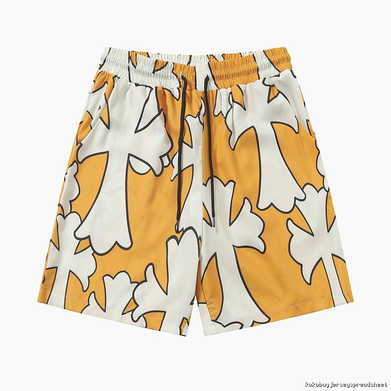 Chrome Hearts Cross Trendy Cool Yellow Shorts