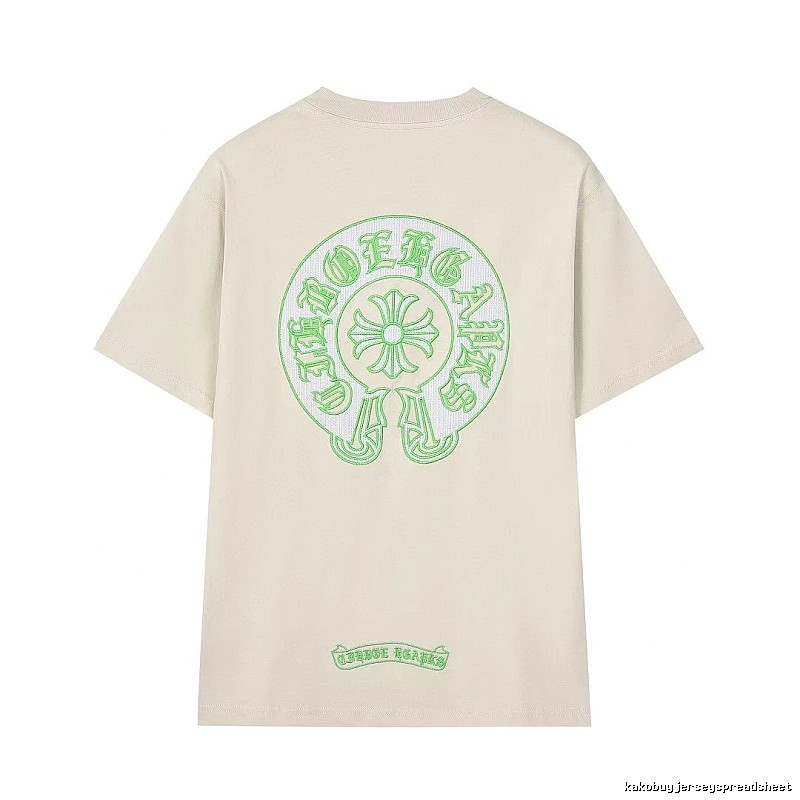 Chrome Hearts Embroidered Street Style Beige Short-sleeve T-shirt