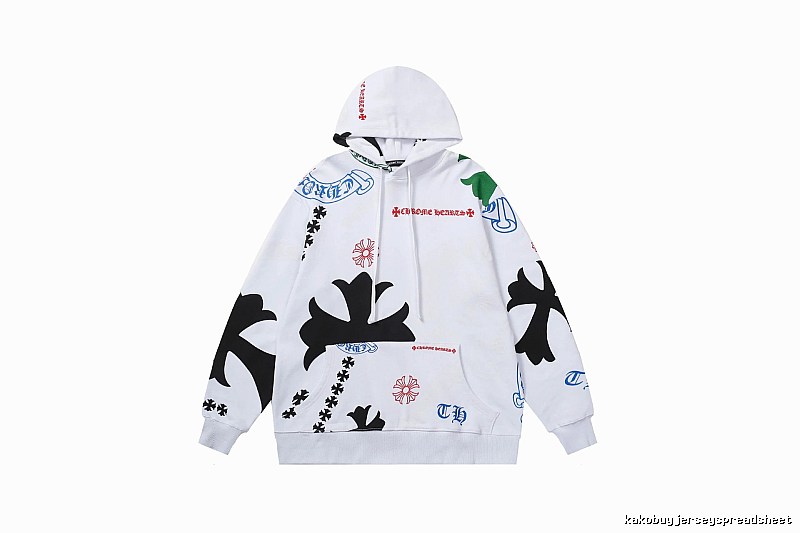 Chrome Hearts Gift Ready Cross graphic hoodie Black Blue Cross with Fresh Pattern