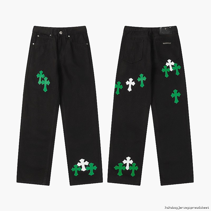 Chrome Hearts Gift Ready Graphic jeans Light Denim Jeans with Fresh Pattern