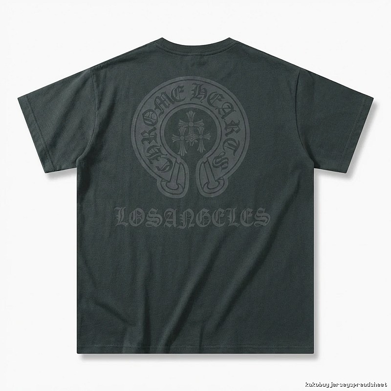 Chrome Hearts Gothic Style Dark Grey T-shirt