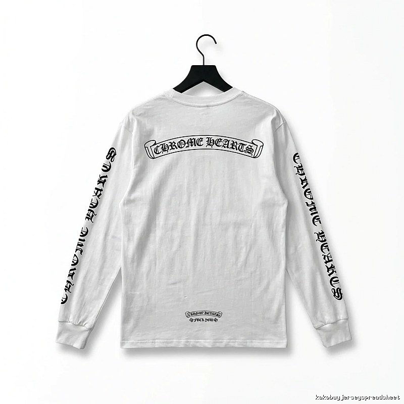 Chrome Hearts Gothic Style White Long-sleeved Shirt