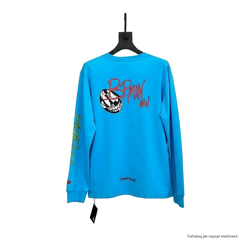 Chrome Hearts Graffiti Trendy Style Blue T-shirt