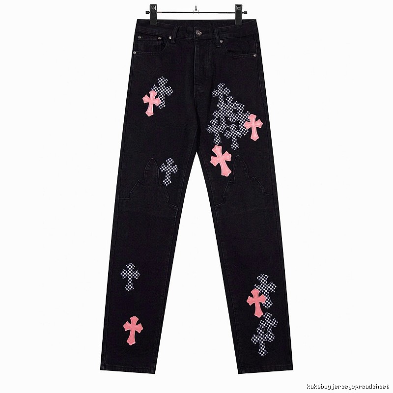 Chrome Hearts Monogram Graphic jeans Light Denim Jeans for Layered Styling