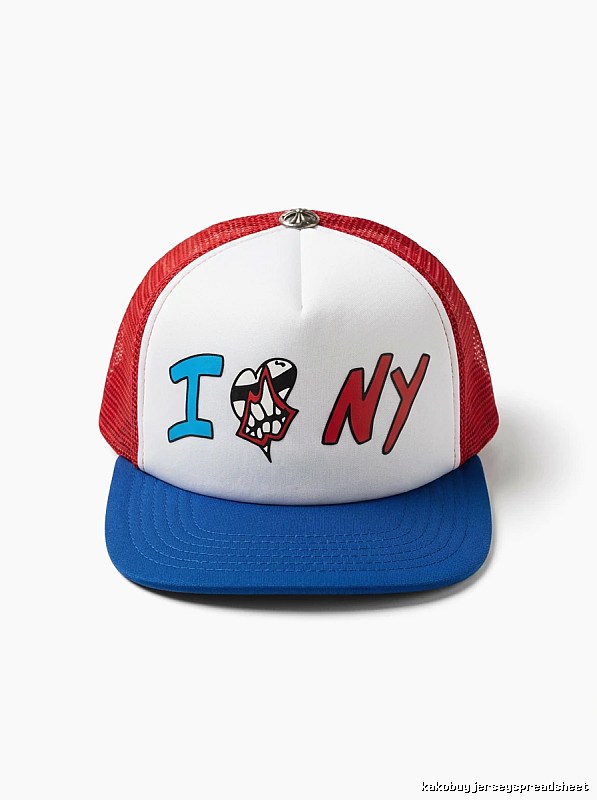 Chrome Hearts red, white and blue trendy brand hat