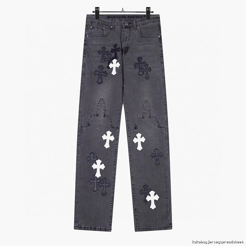 Chrome Hearts Relaxed Graphic jeans Light Denim Jeans with Designer-Inspired Detail