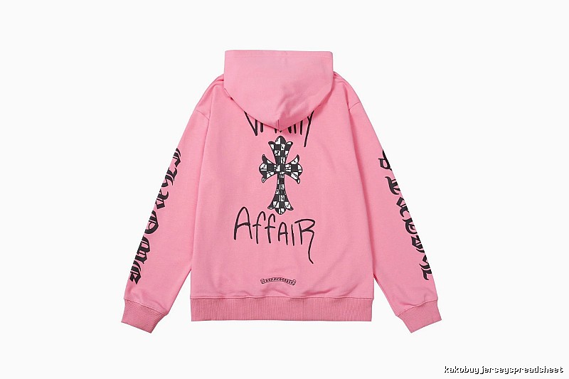 Chrome Hearts Streetwear Cross graphic hoodie Black Blue Cross with Practical Shape