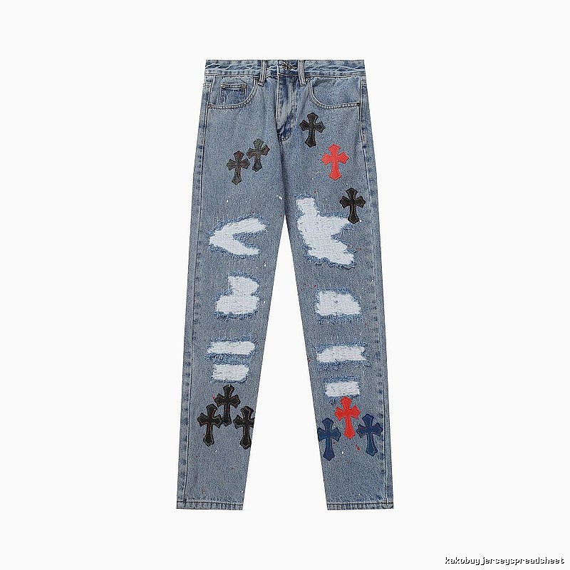 Chrome Hearts Summer Graphic jeans Light Denim Jeans with Clean Finish