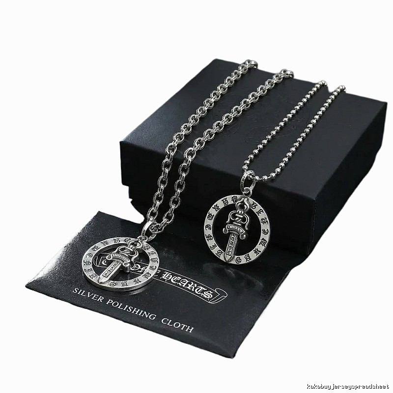 Chrome Hearts Sword-shaped Retro Silver Necklace