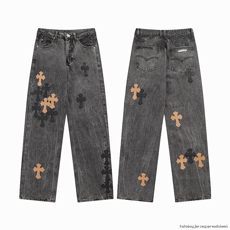 Chrome Hearts Travel Graphic jeans Light Denim Jeans with Soft Visual Tone