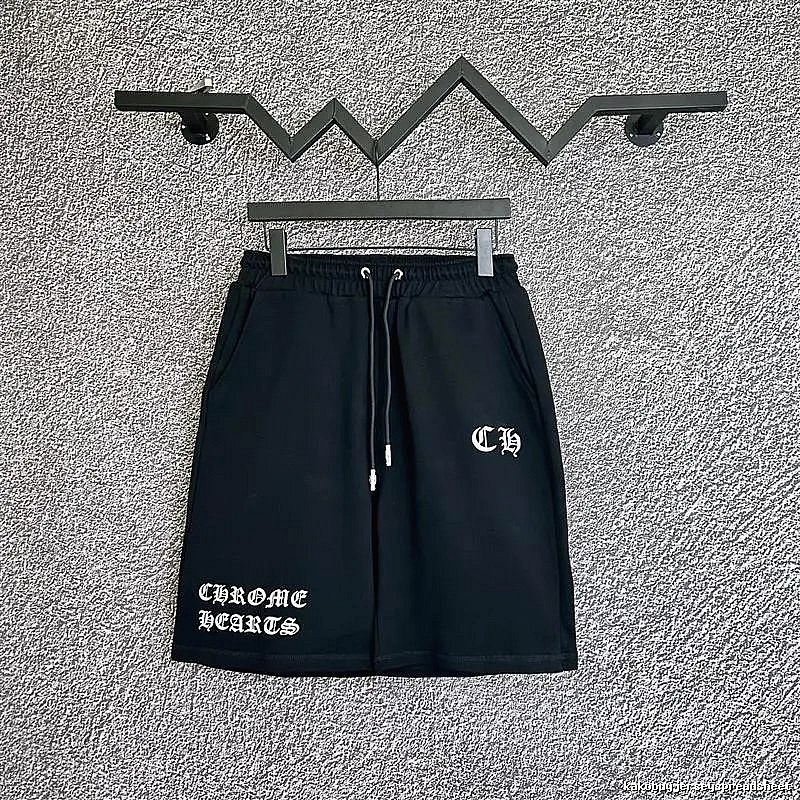 Chrome Hearts trendy and cool style black shorts