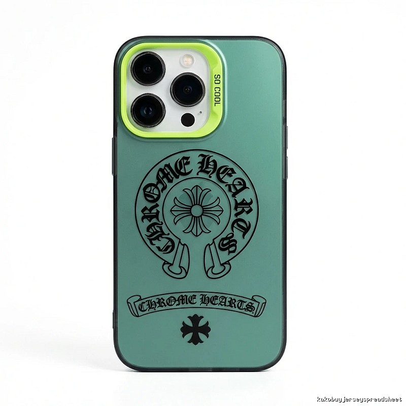 Chrome Hearts trendy and cool style light green iPhone case