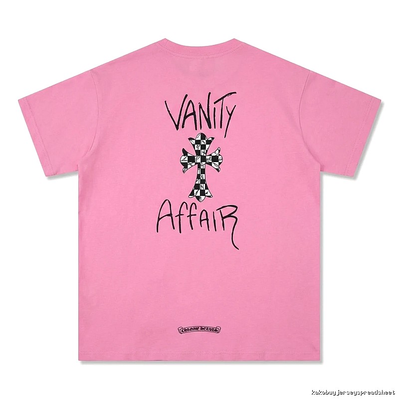 Chrome Hearts Trendy and Cool Style Pink T-shirt