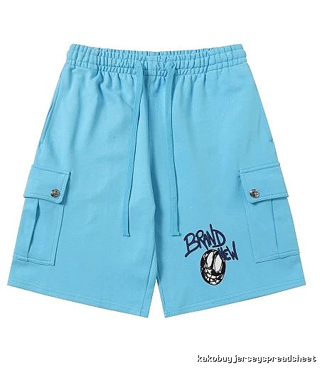 Chrome Hearts Trendy Cool Style Light Blue Shorts