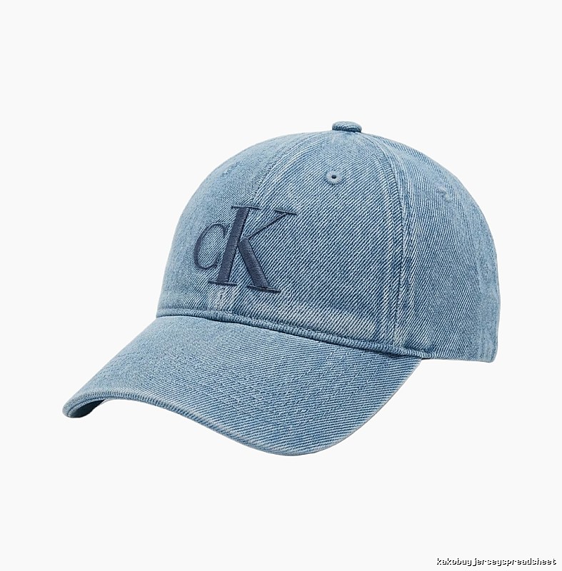 CK minimalist light blue baseball cap