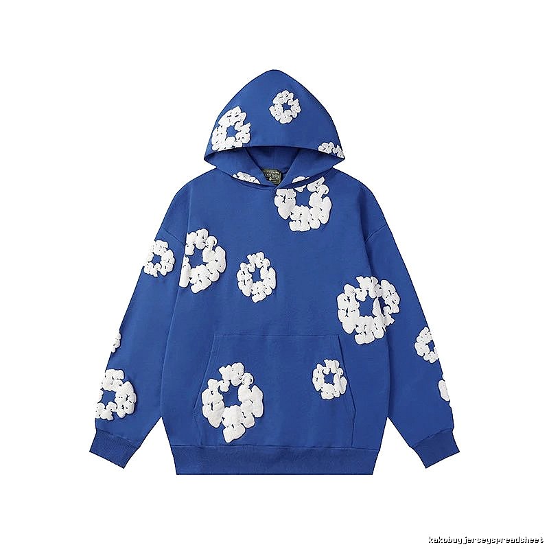 Cobalt Blue Floral Graphic Hoodie