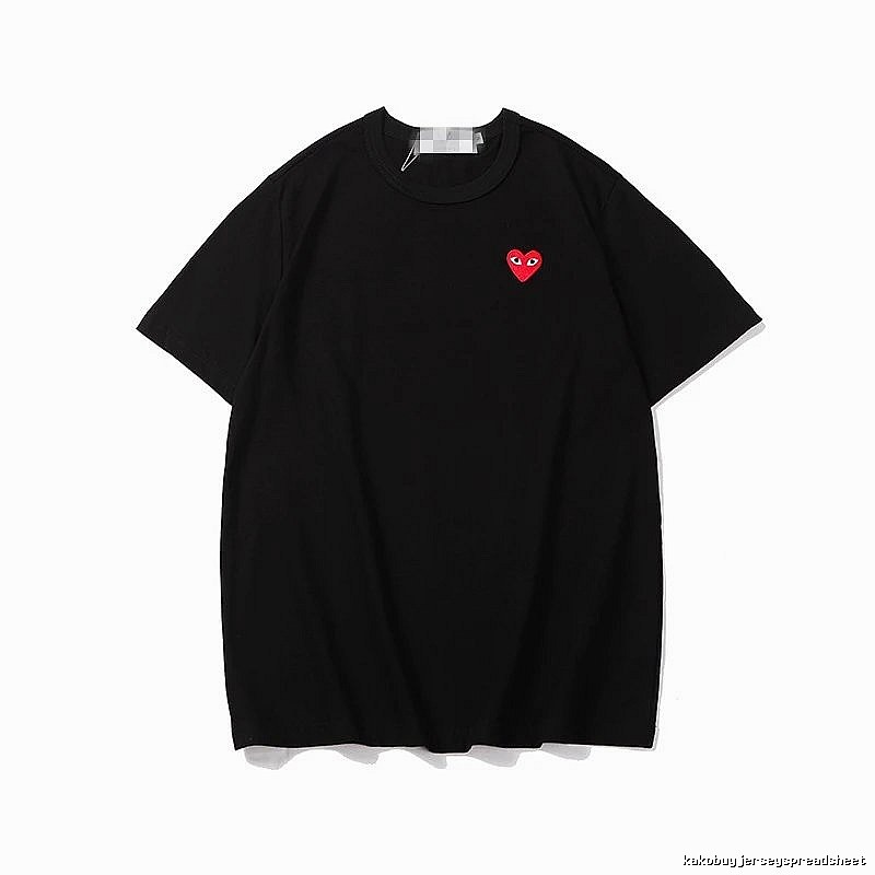 Comme des Garcons PLAY 2020-27 Black Style 2027 Heart Logo T-Shirt Daily Styling