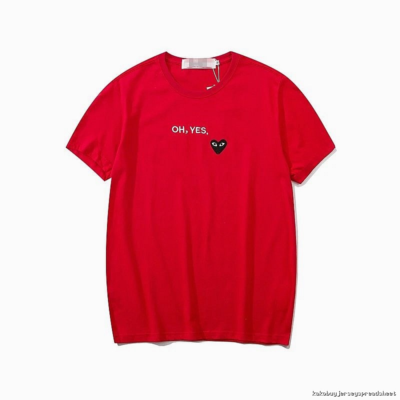 Comme des Garcons PLAY 2021-87 Red Style 2187 Heart Logo T-Shirt Clean Colorway