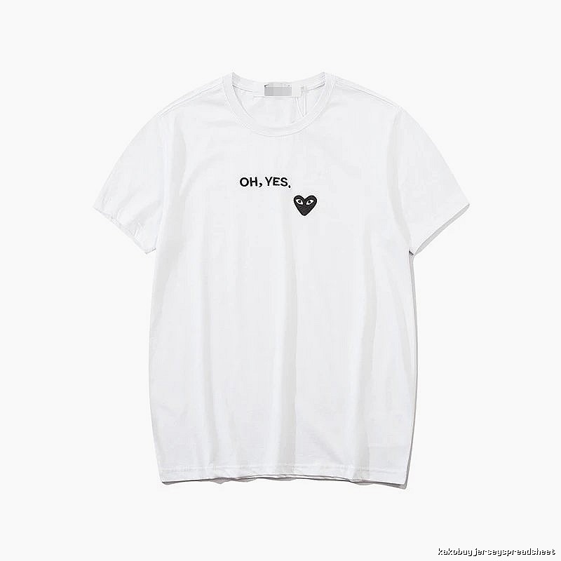 Comme des Garcons PLAY 2021-87 White Style 2187 Heart Logo T-Shirt Statement Graphic