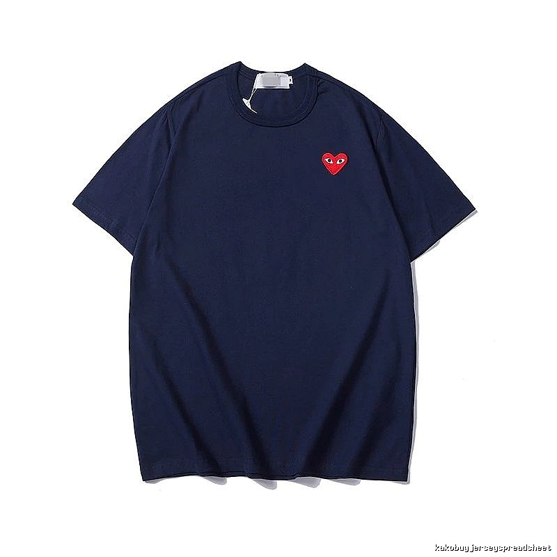 Comme des Garcons PLAY 2023-31 Blue Style 2331 Heart Logo T-Shirt Holiday Edit