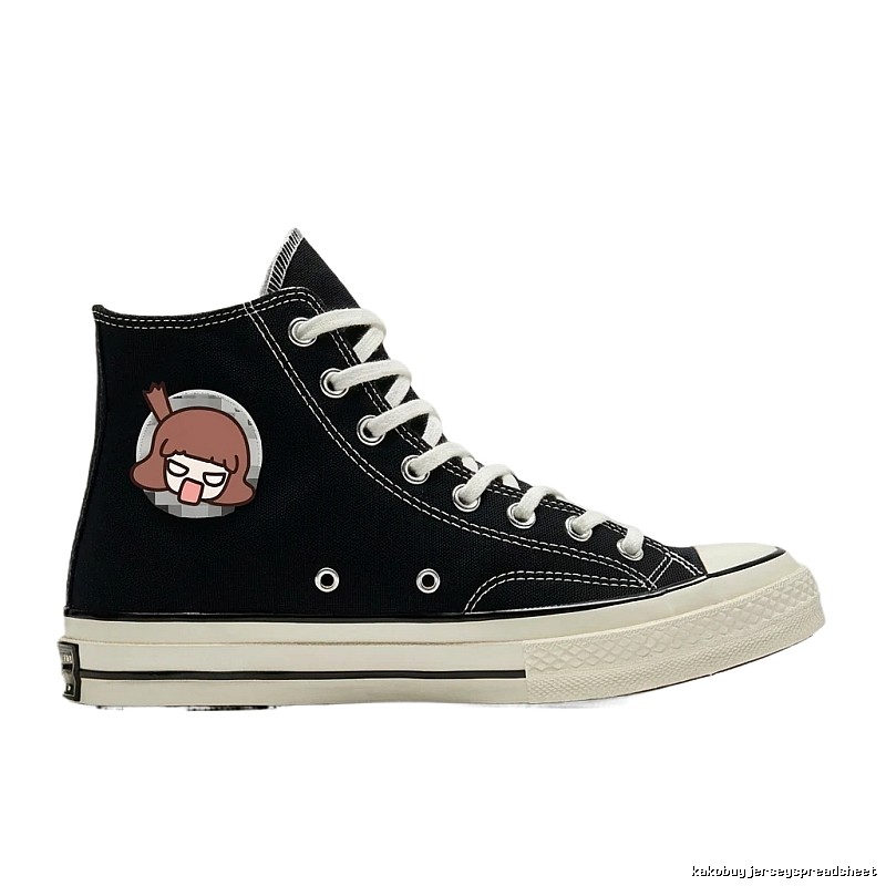 Converse cartoon-style black high-top shoes