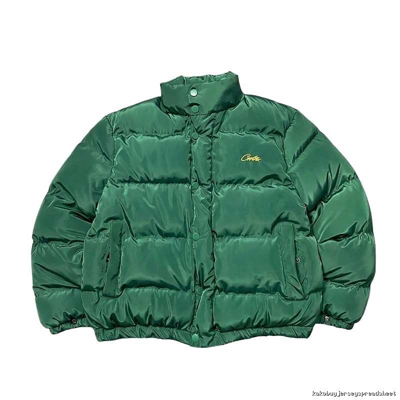 Corteiz green down jacket