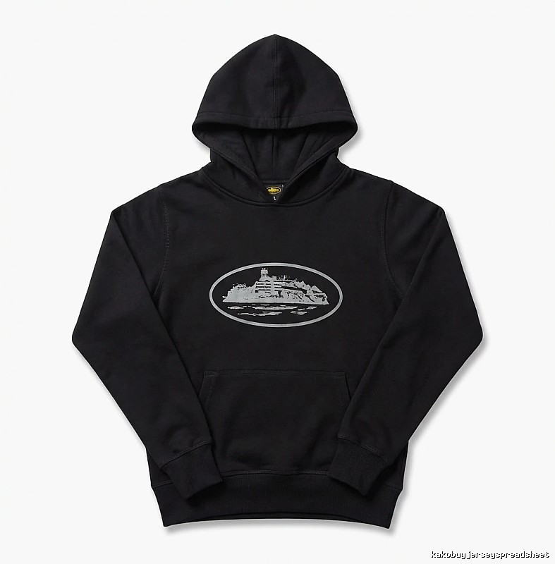 Corteiz Island Logo Minimalist Style Black Sweatshirt