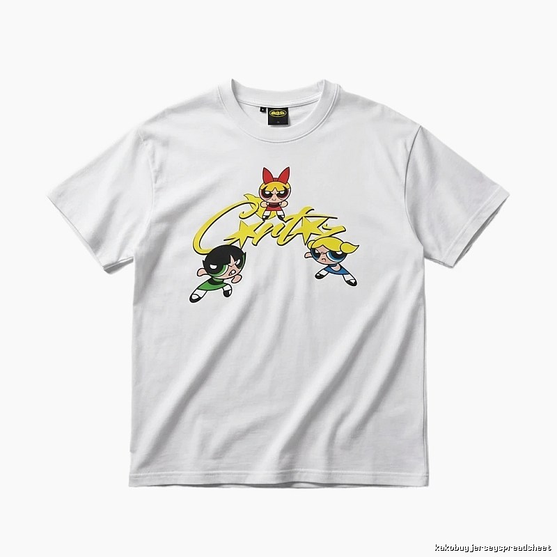 Corteiz Powerpuff Girls Cartoon White T-shirt
