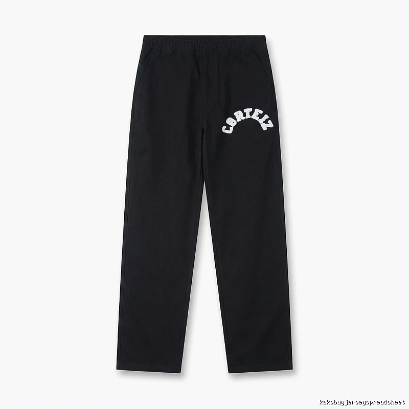 Corteiz retro-style black trousers