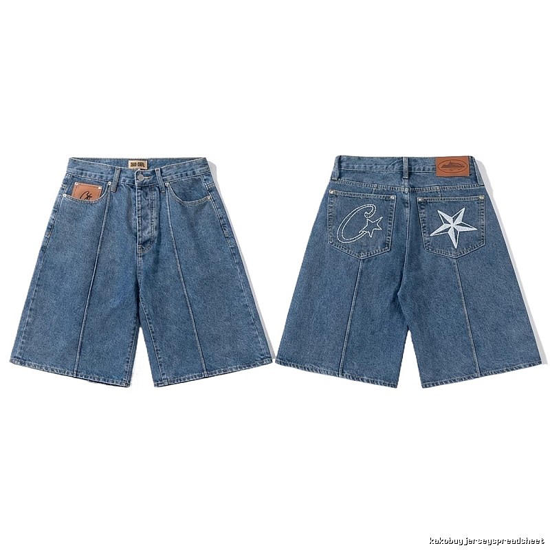 Corteiz retro-style denim shorts