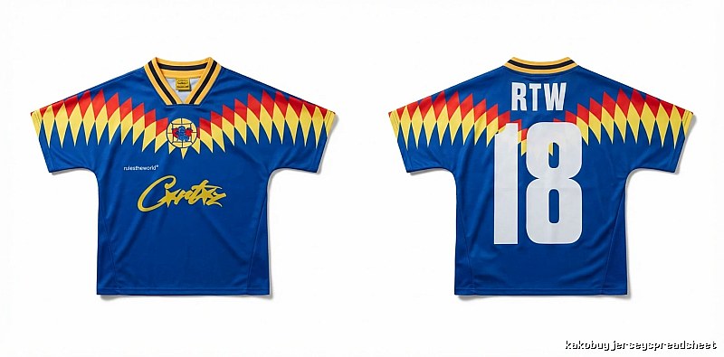 Corteiz RTW Series Retro-Style Blue Jersey
