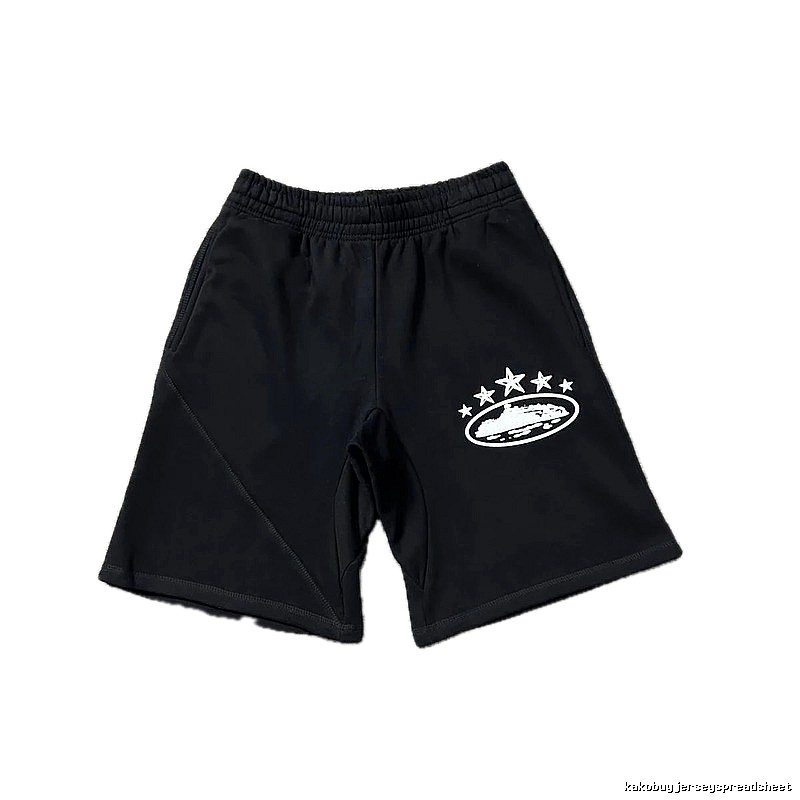 Corteiz Star Print Casual Black Shorts