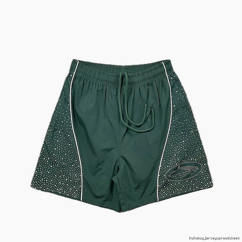 Corteiz Starry Street Style Dark Green Shorts