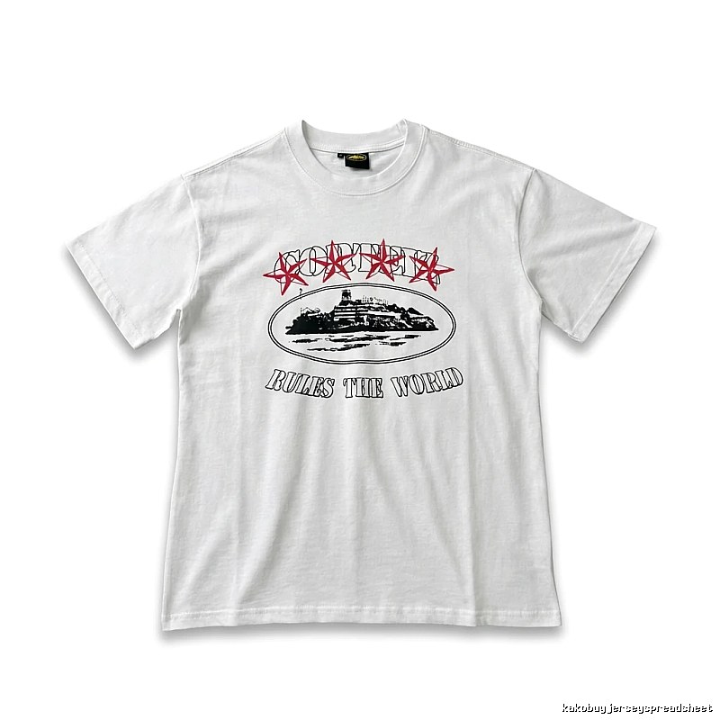 Corteiz trendy style white T-shirt