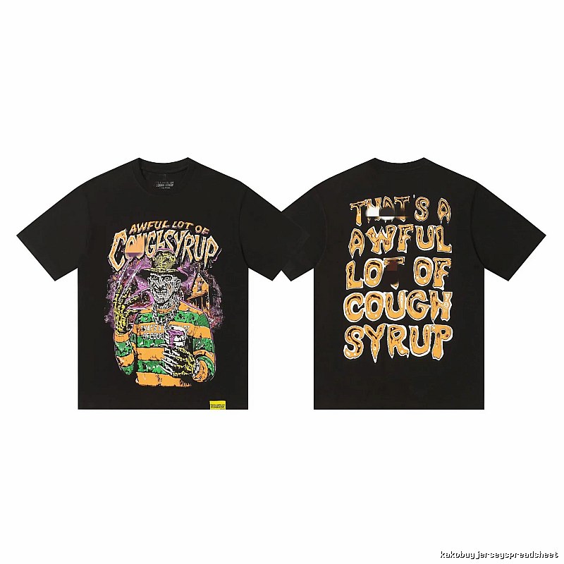 COUGH SYRUP Dark Vintage Print Black Short-sleeve T-shirt