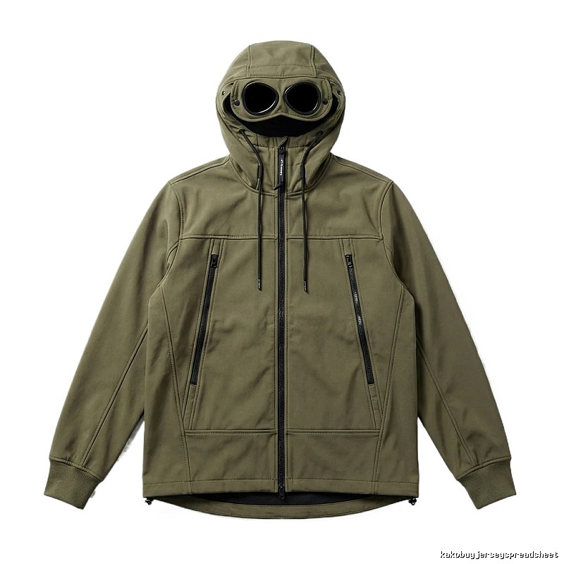 C.P. Hooded Utility-style Jacket (Army Green)